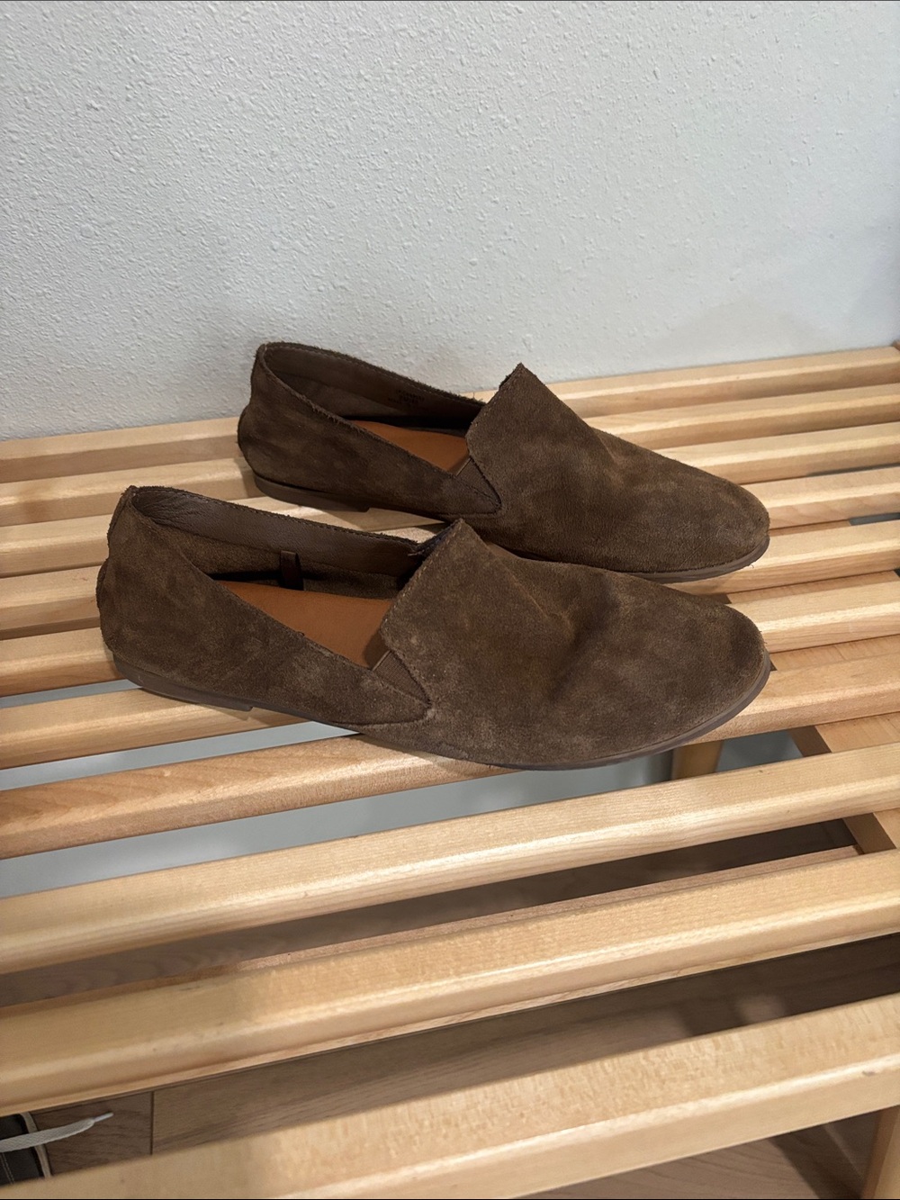 Woman’s Brown Suede Slip-On Loafers